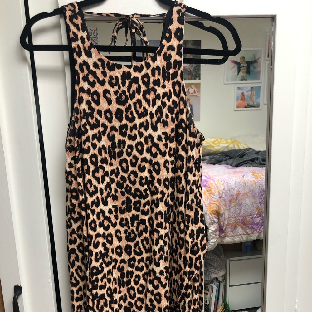 Short cheetah print dress
